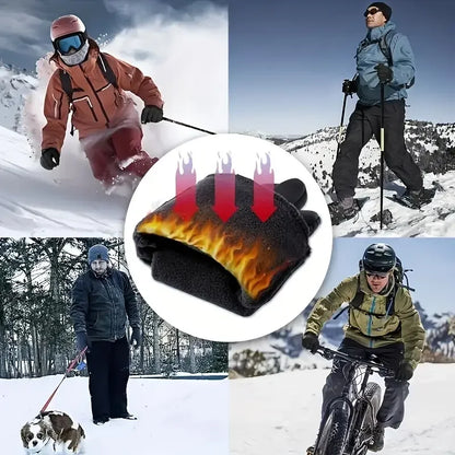 Outdoor Winter Velvet Thickened Gloves Waterproof Anti-Slip Sports Ski Riding Motorcycle Warm Unisex Motorcycle Accessories S-XL